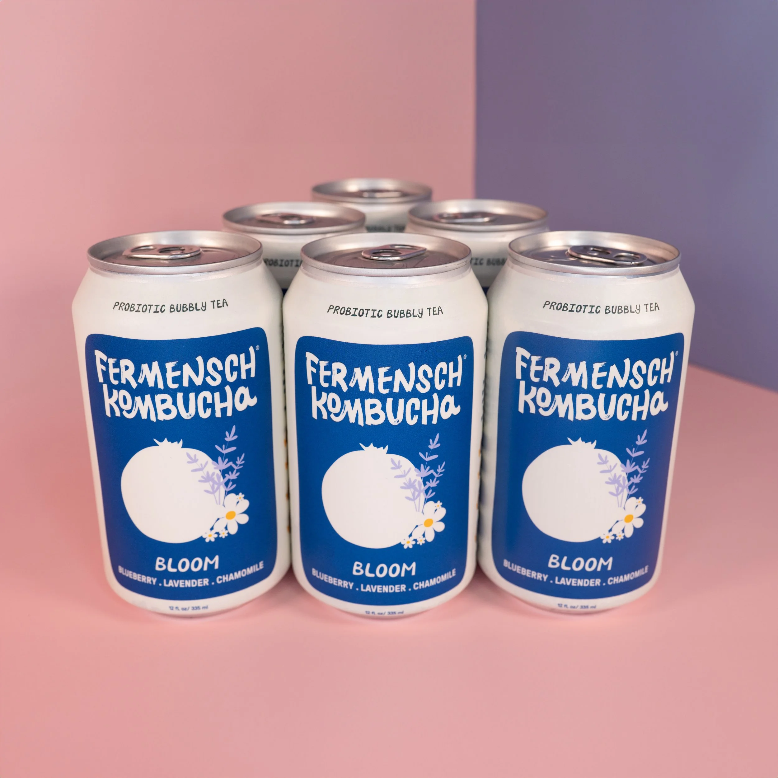 Bloom* Blueberry Lavender Chamomile Kombucha 12-Pack — Fermensch